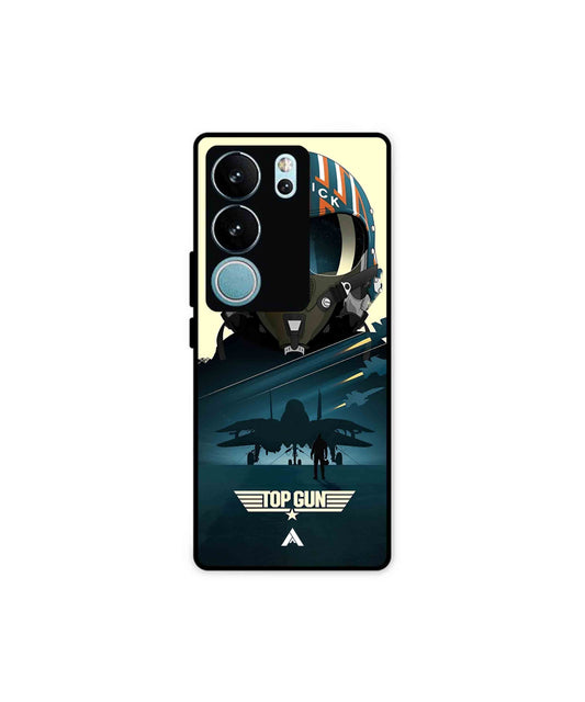 Top Gun Navy Metal Back Cover Phone Case for Vivo v29 Pro 