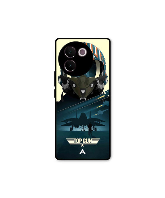 Top Gun Navy Metal Back Cover Phone Case for Vivo v30e 
