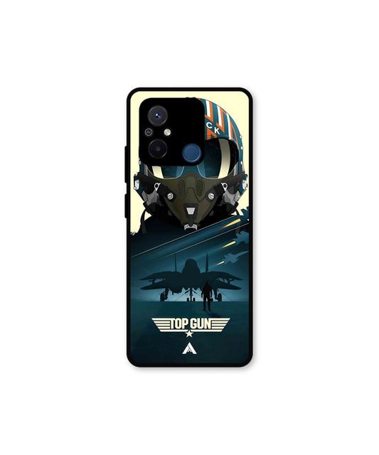 Top Gun Navy Metal Back Cover Phone Case for Xiaomi Redmi 12C 