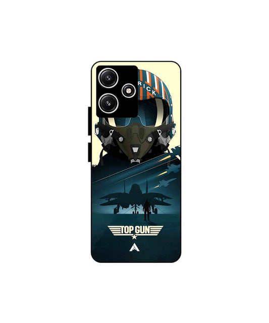 Top Gun Navy Metal Back Cover Phone Case for Xiaomi Redmi 12 5G