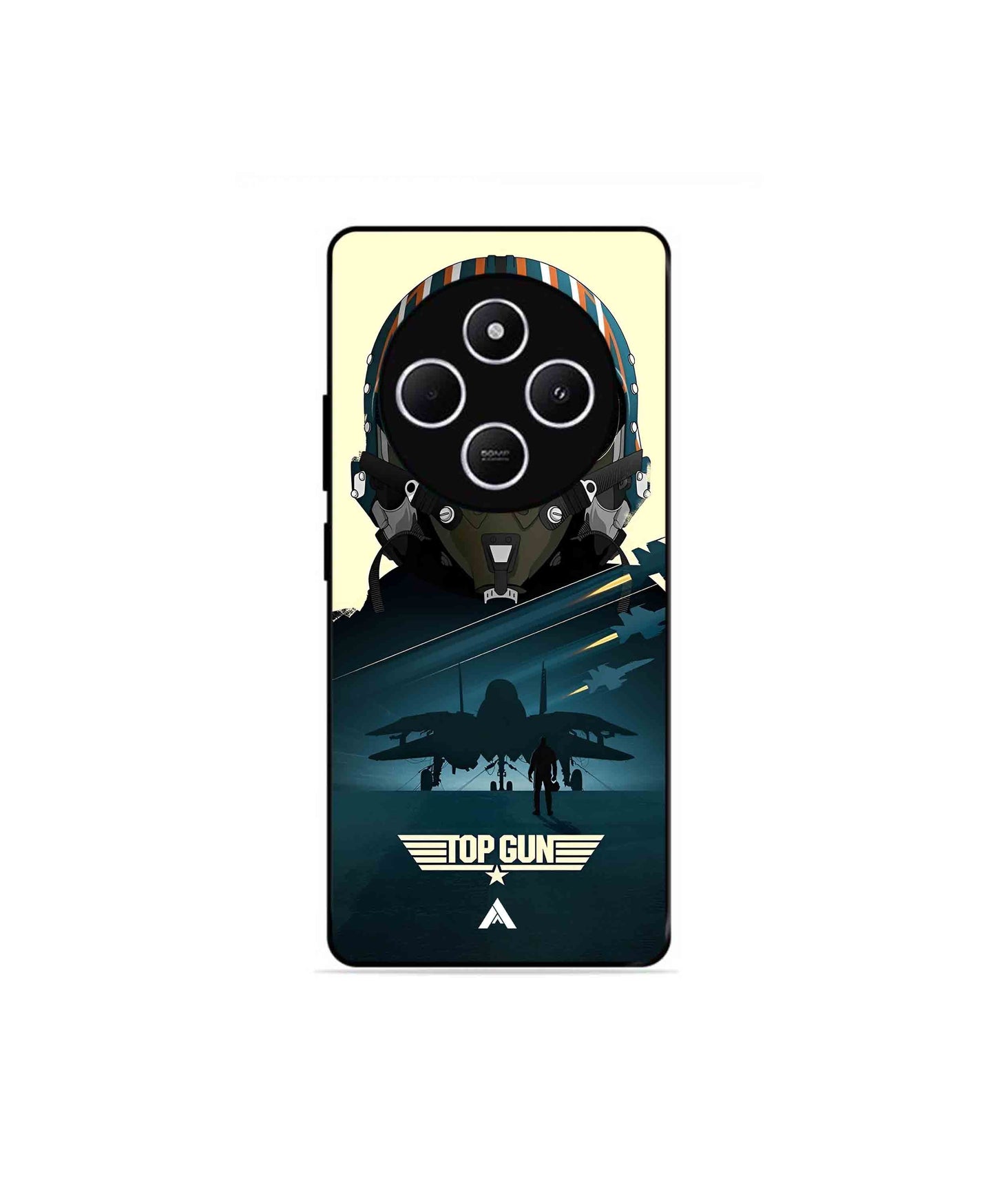 Top Gun Navy Metal Back Cover Phone Case for Xiaomi Redmi A4 