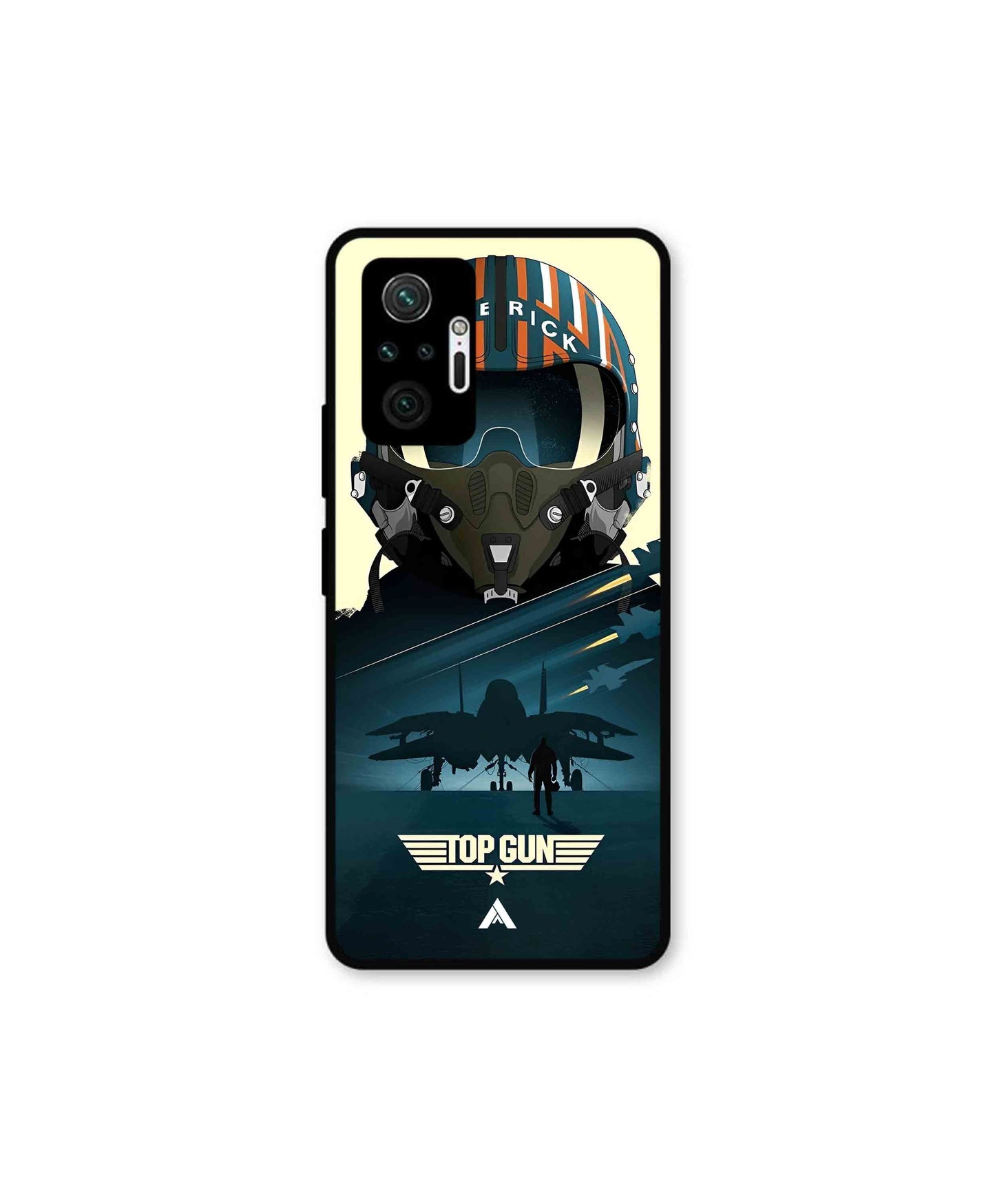 Top Gun Navy Metal Back Cover Phone Case for Xiaomi Redmi Note 10 Pro Plus 