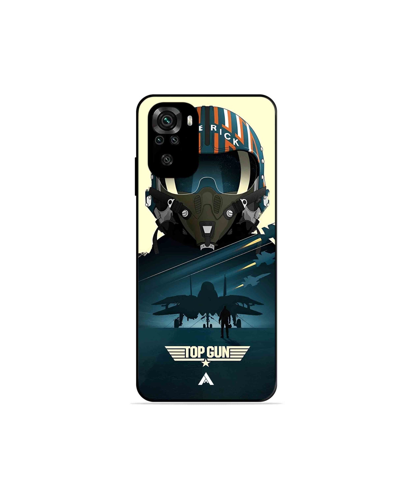 Top Gun Navy Metal Back Cover Phone Case for Xiaomi Redmi Note 10 