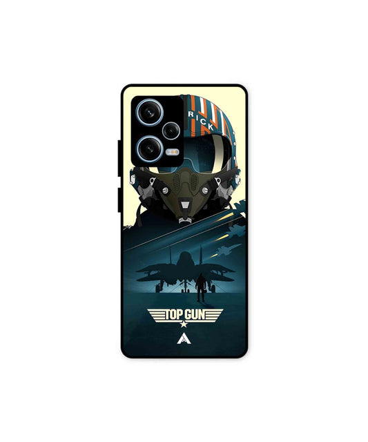 Top Gun Navy Metal Back Cover Phone Case for Xiaomi Redmi Note 12 Pro Plus 
