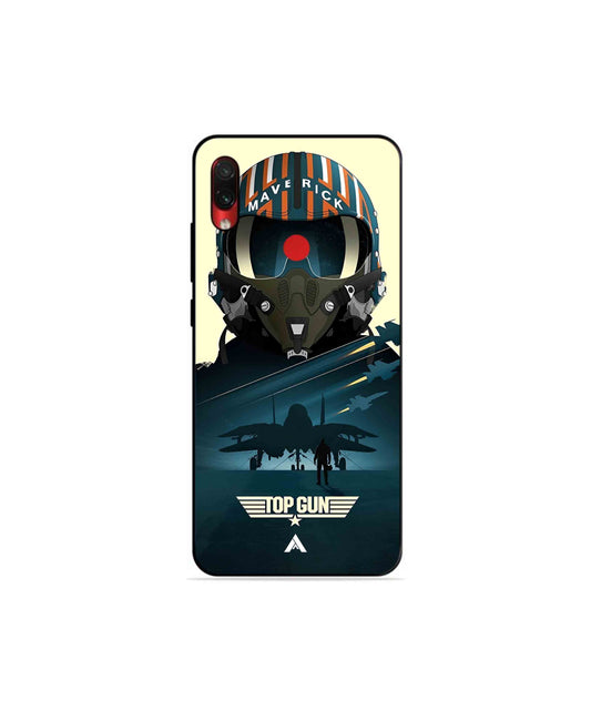 Top Gun Navy Metal Back Cover Phone Case for Xiaomi Redmi Note 7 Pro 