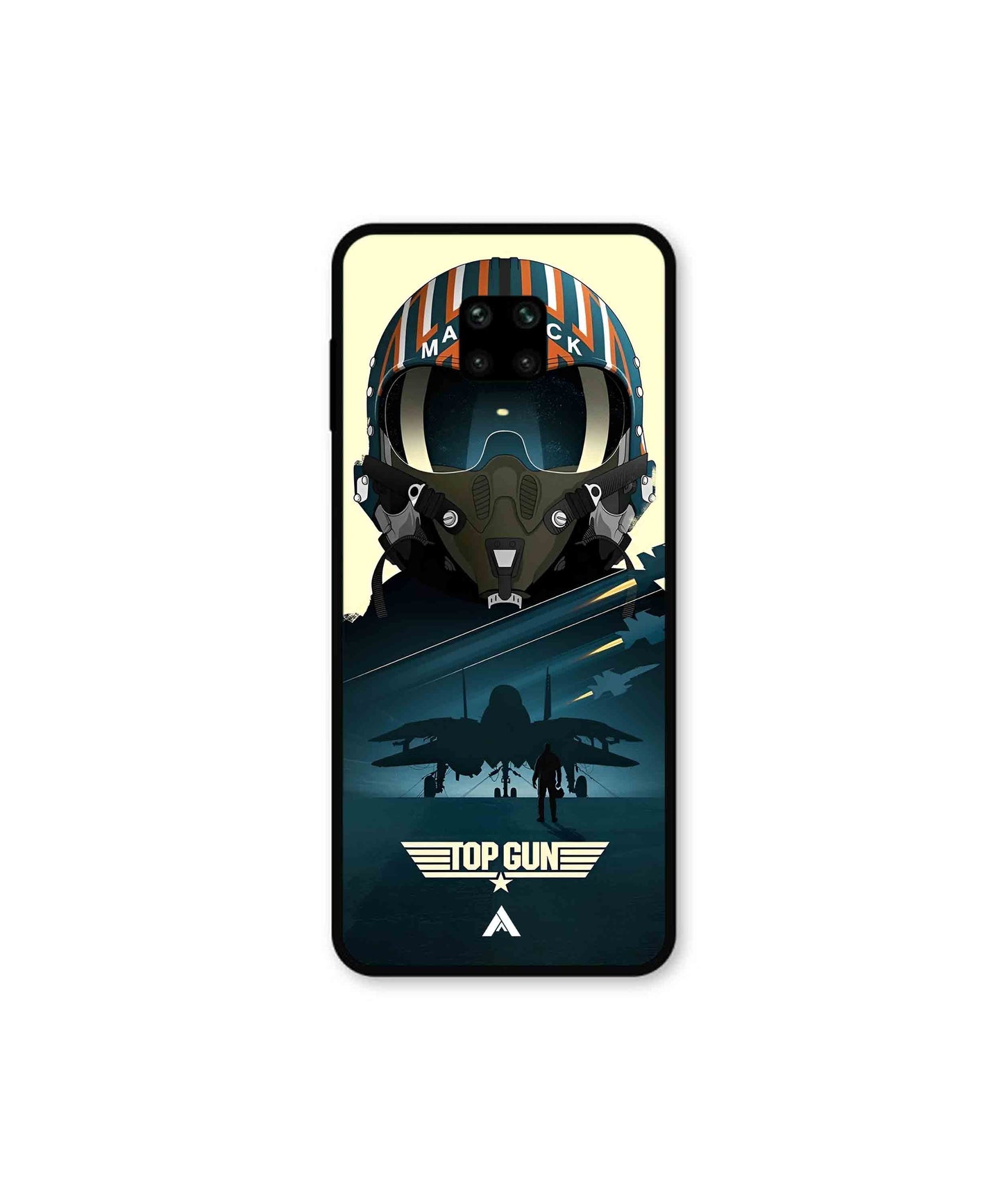 Top Gun Navy Metal Back Cover Phone Case for Xiaomi Redmi Note 9 Pro Max 