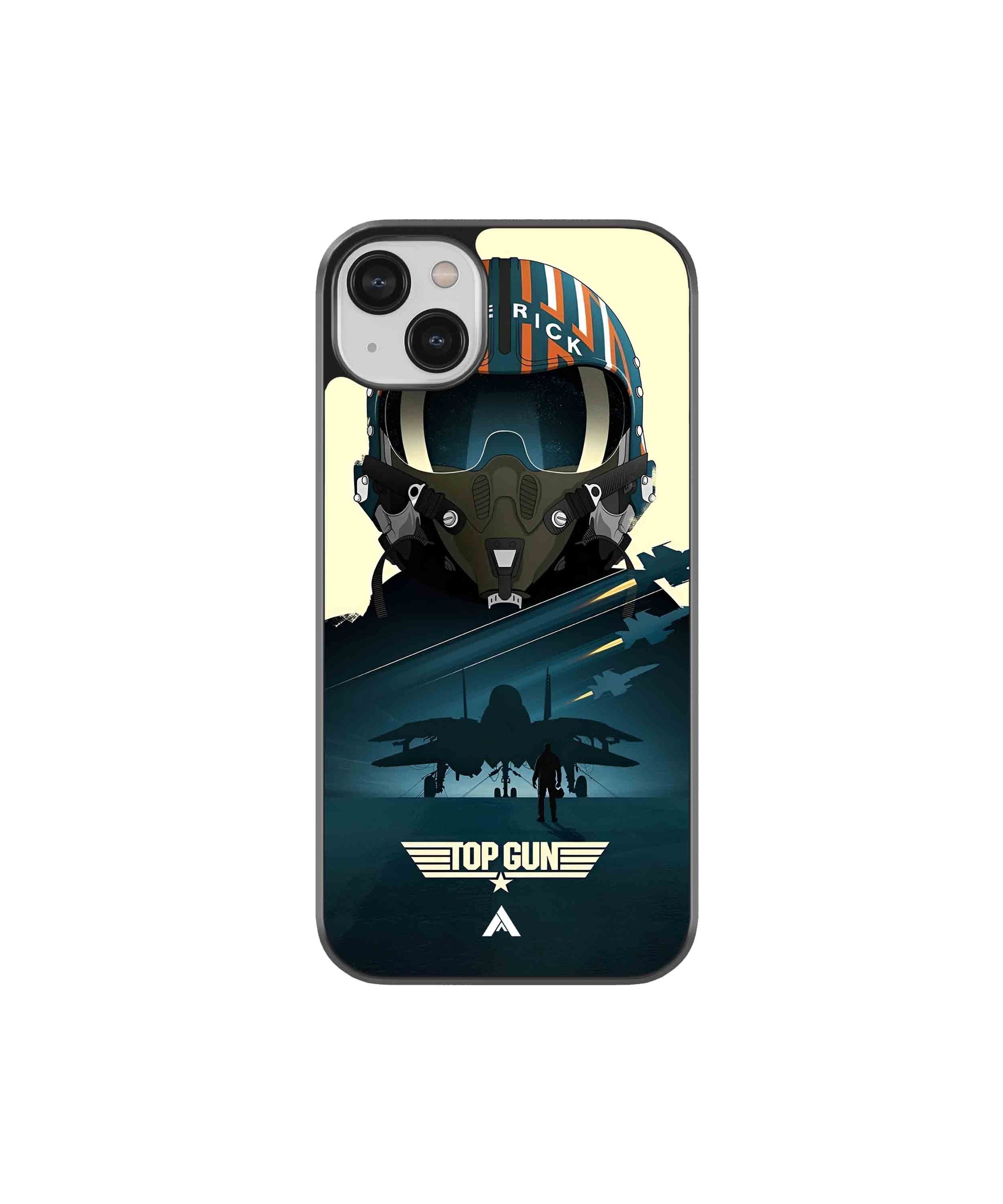 Top Gun Navy Metal Back Cover Phone Case for iPhone 13 