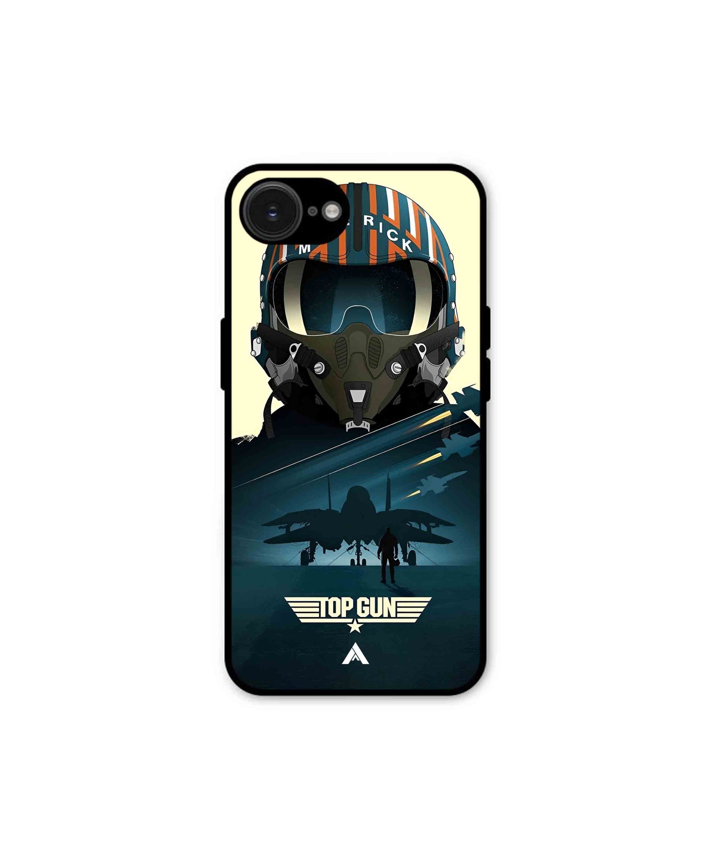 Top Gun Navy Metal Back Cover Phone Case for iPhone 16e 
