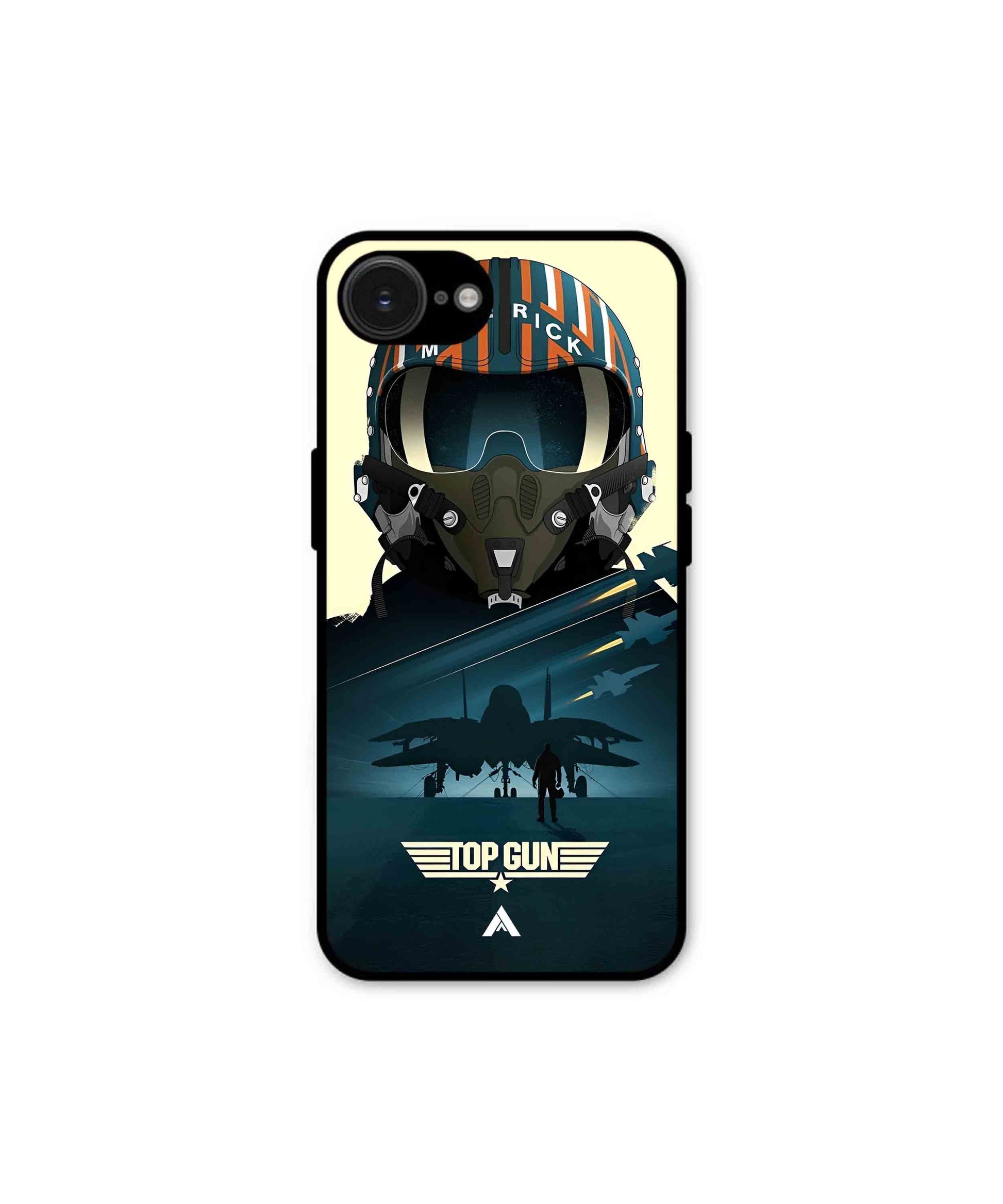 Top Gun Navy Metal Back Cover Phone Case for iPhone 16e 