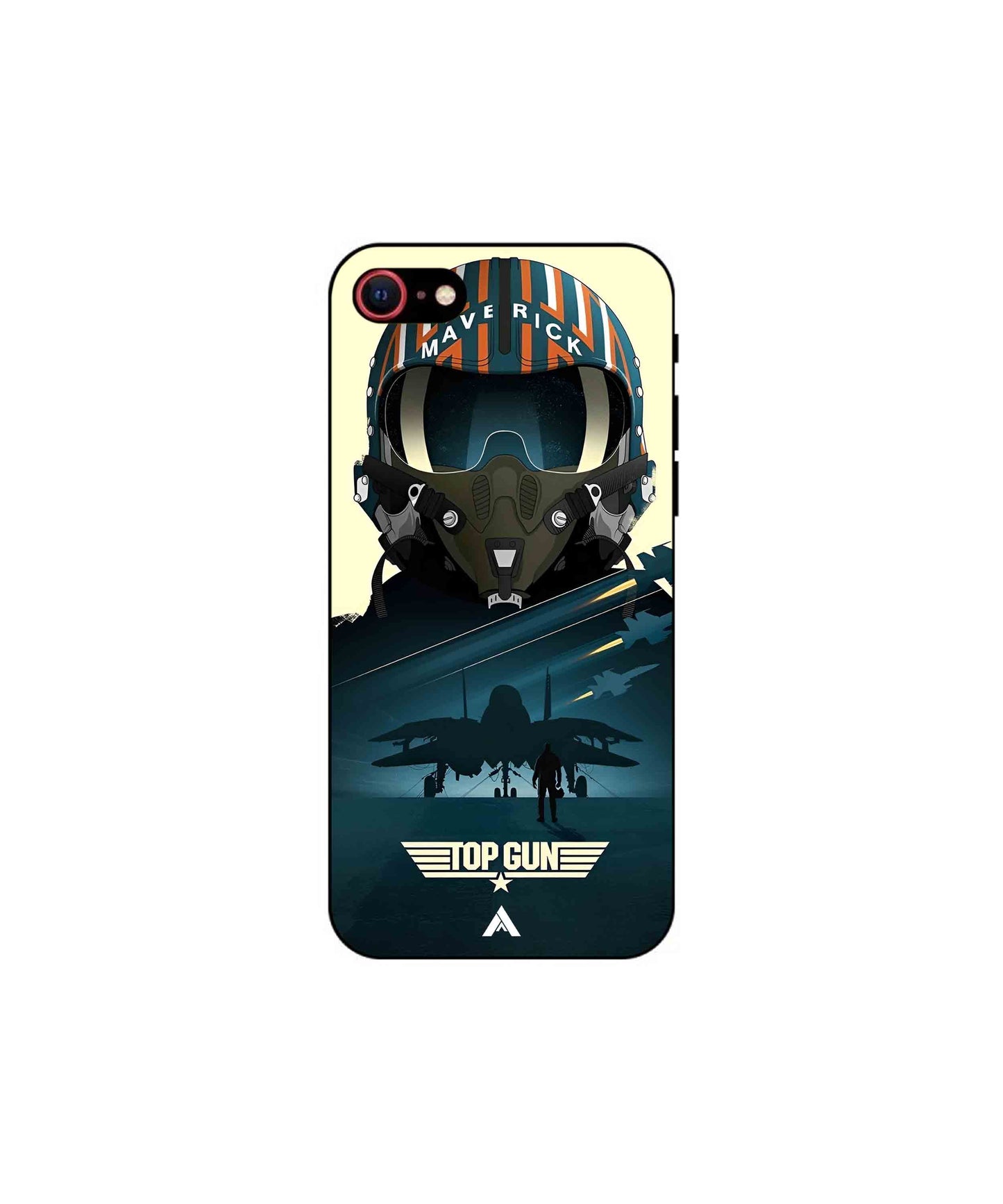 Top Gun Navy Metal Back Cover Phone Case for iPhone 8 