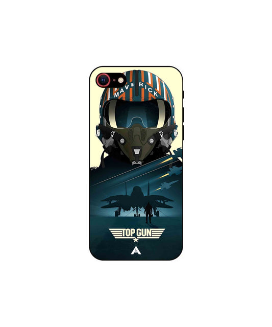 Top Gun Navy Metal Back Cover Phone Case for iPhone 8 