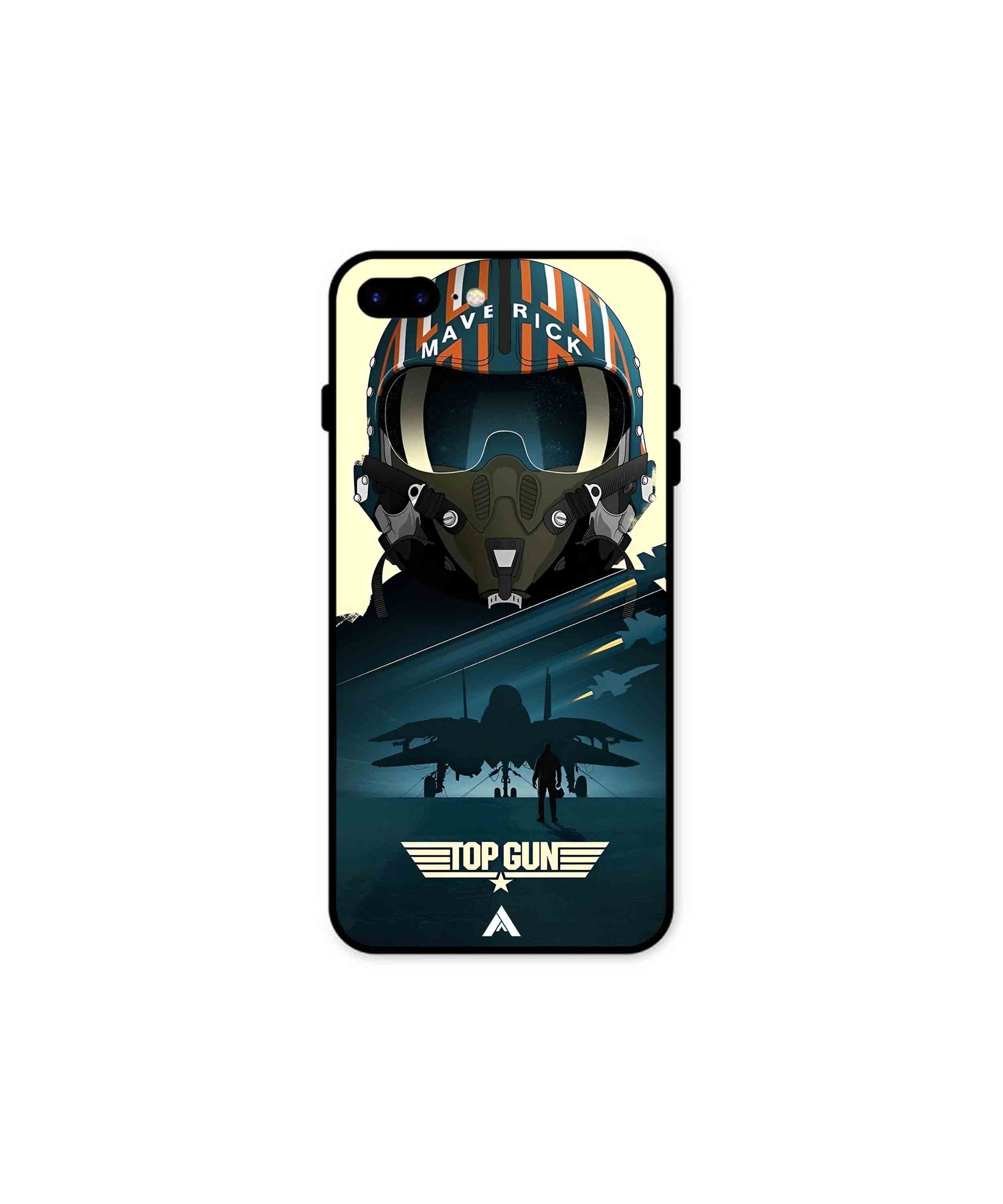 Top Gun Navy Metal Back Cover Phone Case for iPhone 8 Plus 