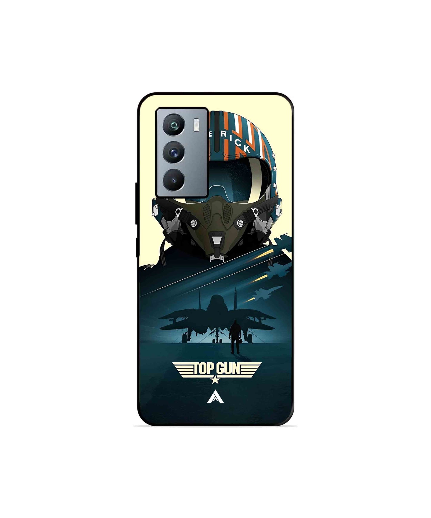 Top Gun Navy Metal Back Cover Phone Case for iQOO 9 SE 