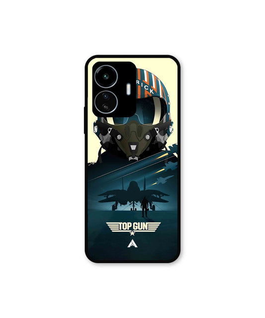 Top Gun Navy Metal Back Cover Phone Case for iQOO Z6 Lite 