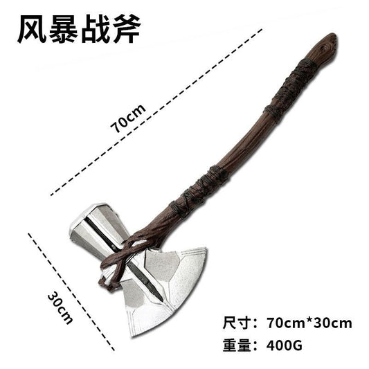 God Of Thunder Thor Life Size Storm Breaker Replica Superheroes Gift, Superhero Cosplay Collectible, For For All Ages, Multicolor