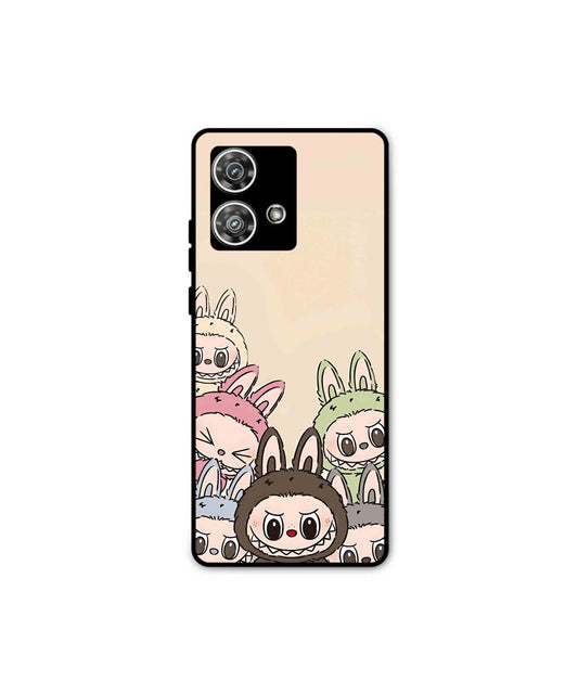 Zimomo Labubu Metal Back Cover Phone Case for Moto Edge 40 Neo