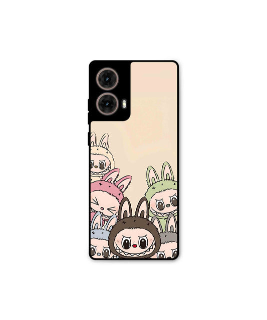 Zimomo Labubu Metal Back Cover Phone Case for Moto Edge 50 Fusion