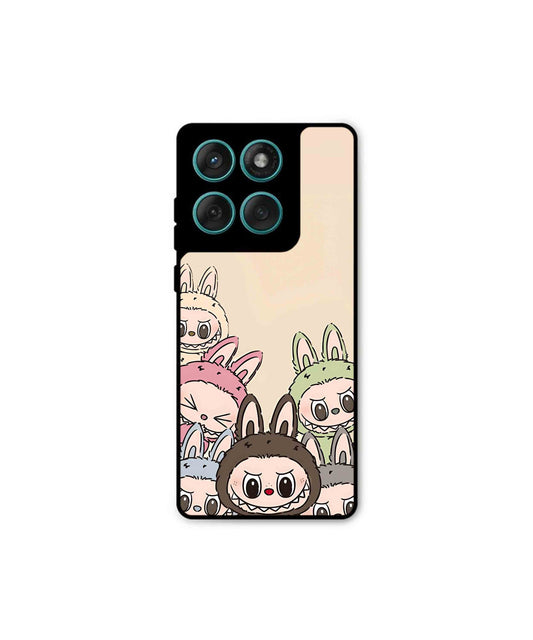 Zimomo Labubu Metal Back Cover Phone Case for Moto Edge 60 Fusion