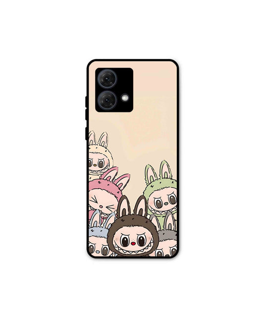 Zimomo Labubu Metal Back Cover Phone Case for Moto G84