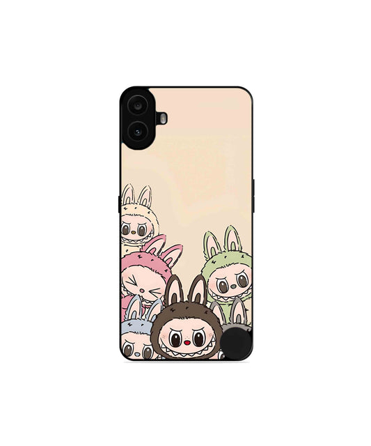 Zimomo Labubu Metal Back Cover Phone Case for Nothing CMF Phone 1