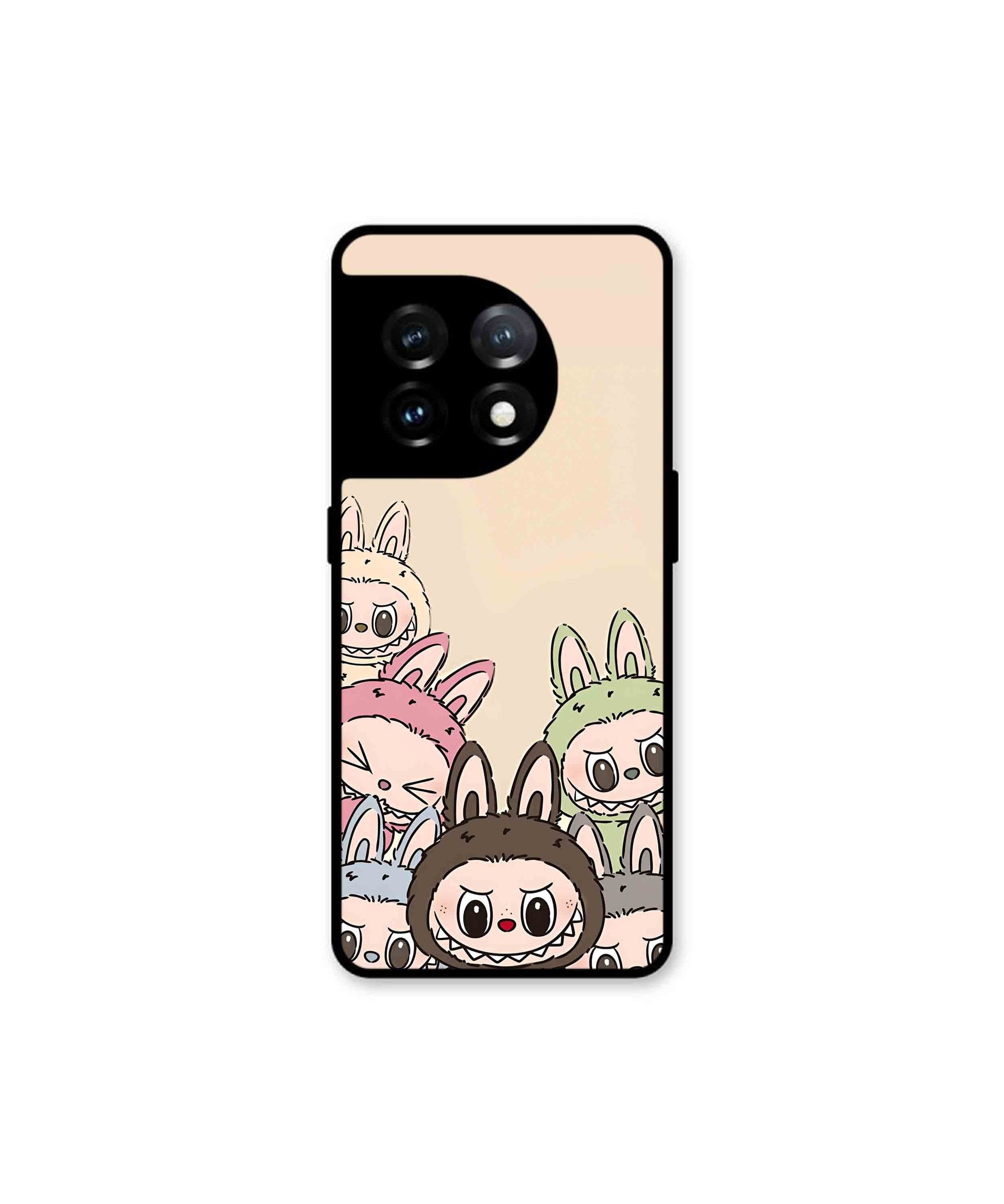 Zimomo Labubu Metal Back Cover Phone Case for Oneplus 11