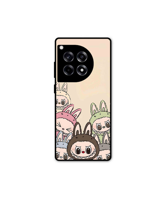 Zimomo Labubu Metal Back Cover Phone Case for Oneplus 12R