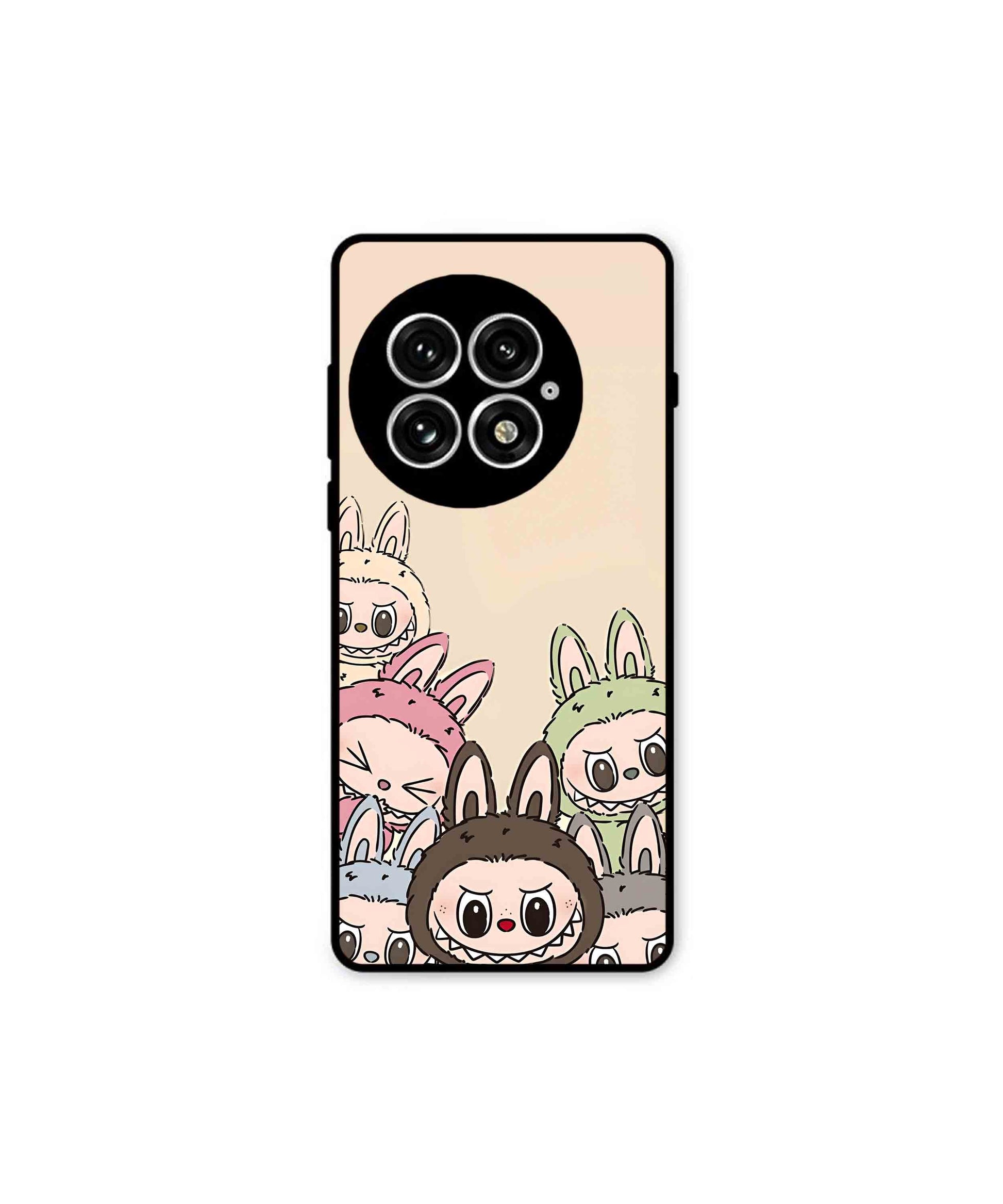 Zimomo Labubu Metal Back Cover Phone Case for Oneplus 13