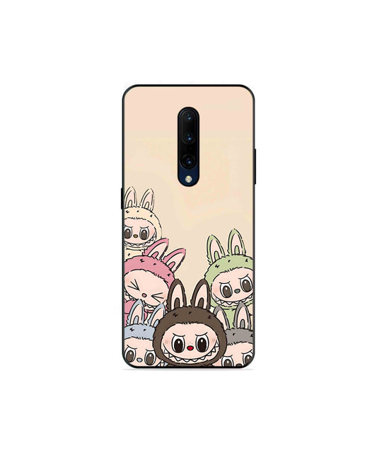 Zimomo Labubu Metal Back Cover Phone Case for Oneplus 7 Pro