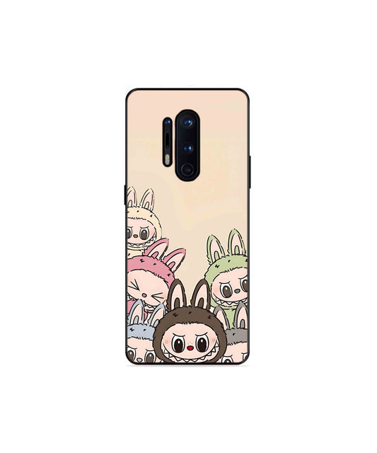 Zimomo Labubu Metal Back Cover Phone Case for Oneplus 8 Pro