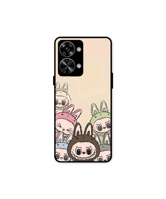Zimomo Labubu Metal Back Cover Phone Case for Oneplus Nord 2T