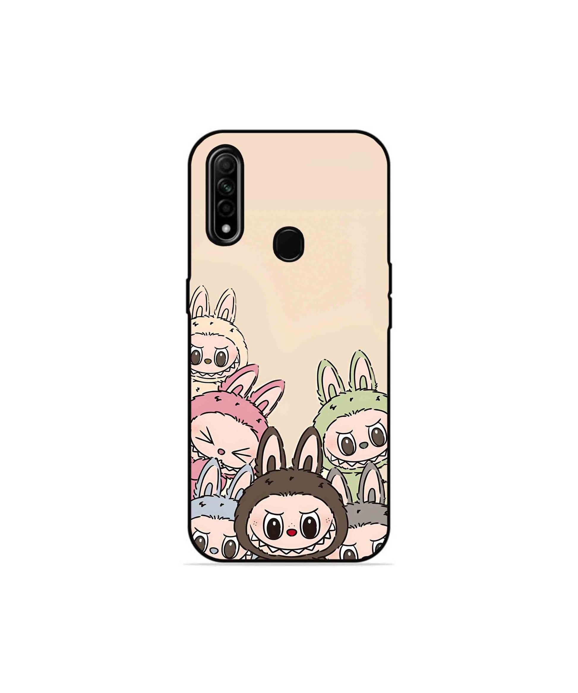 Zimomo Labubu Metal Back Cover Phone Case for Oppo A31