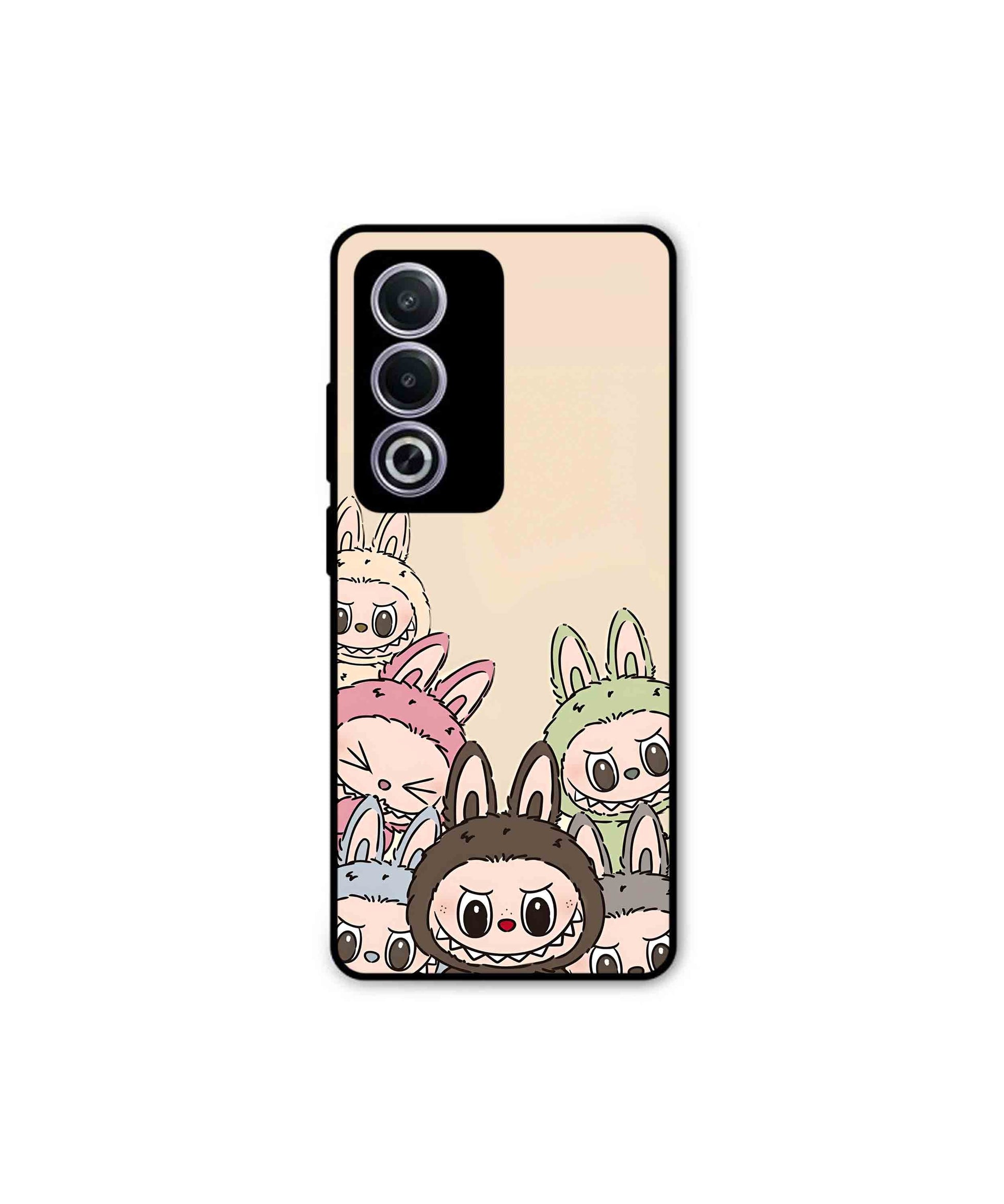 Zimomo Labubu Metal Back Cover Phone Case for Oppo A3 Pro