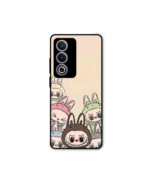 Zimomo Labubu Metal Back Cover Phone Case for Oppo A3 Pro