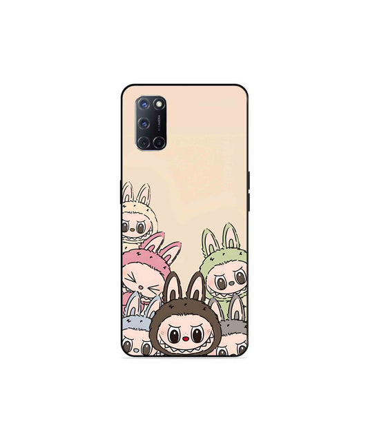 Zimomo Labubu Metal Back Cover Phone Case for Oppo A52