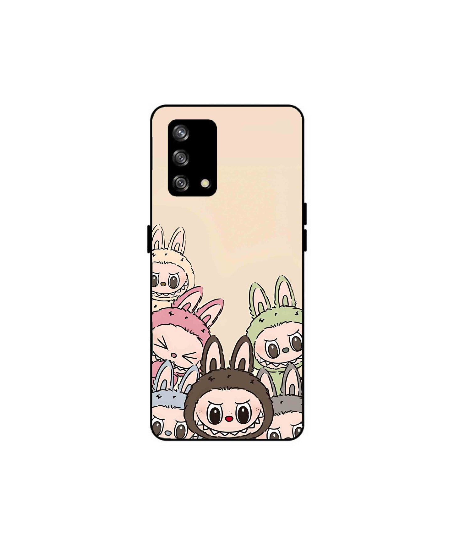 Zimomo Labubu Metal Back Cover Phone Case for Oppo A93