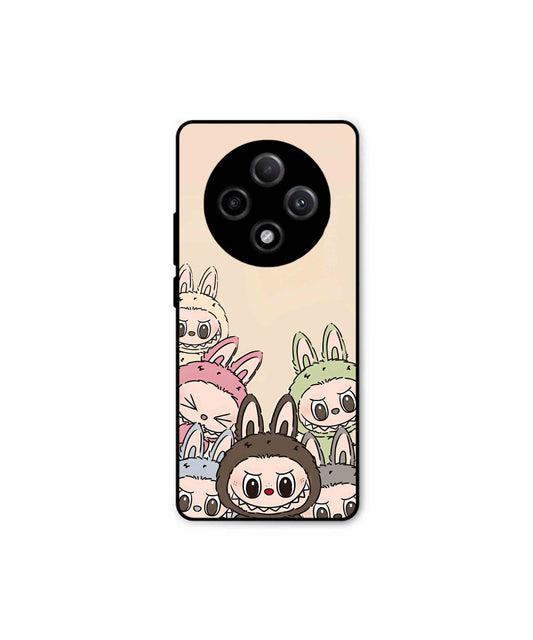 Zimomo Labubu Metal Back Cover Phone Case for Oppo F27 Pro Plus