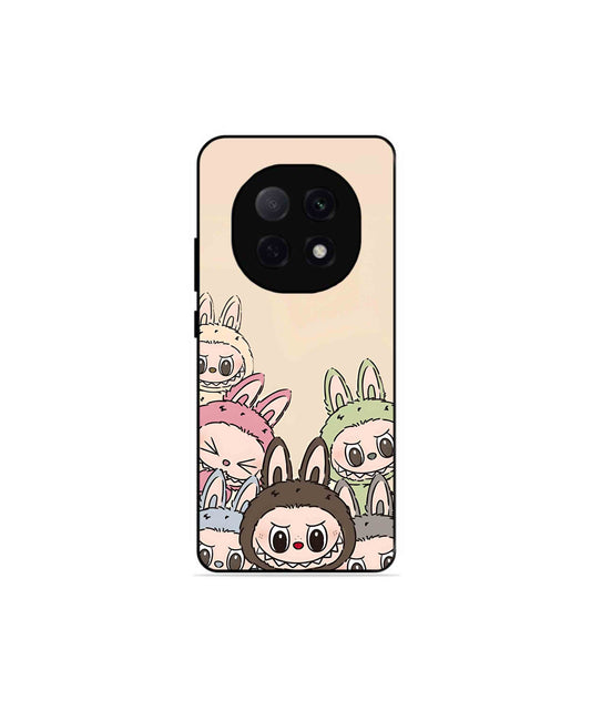 Zimomo Labubu Metal Back Cover Phone Case for Oppo F29 Pro