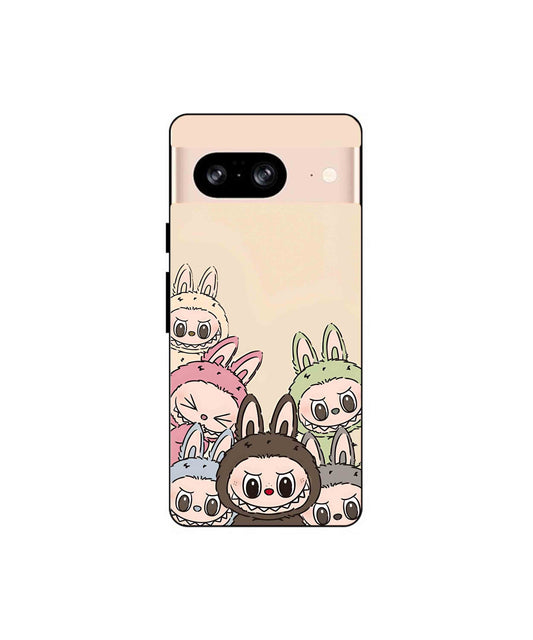 Zimomo Labubu Metal Back Cover Phone Case for Pixel 8