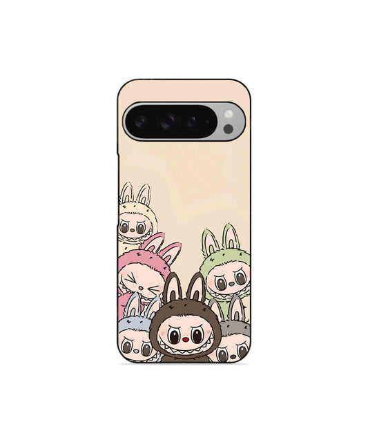 Zimomo Labubu Metal Back Cover Phone Case for Pixel 9 Pro