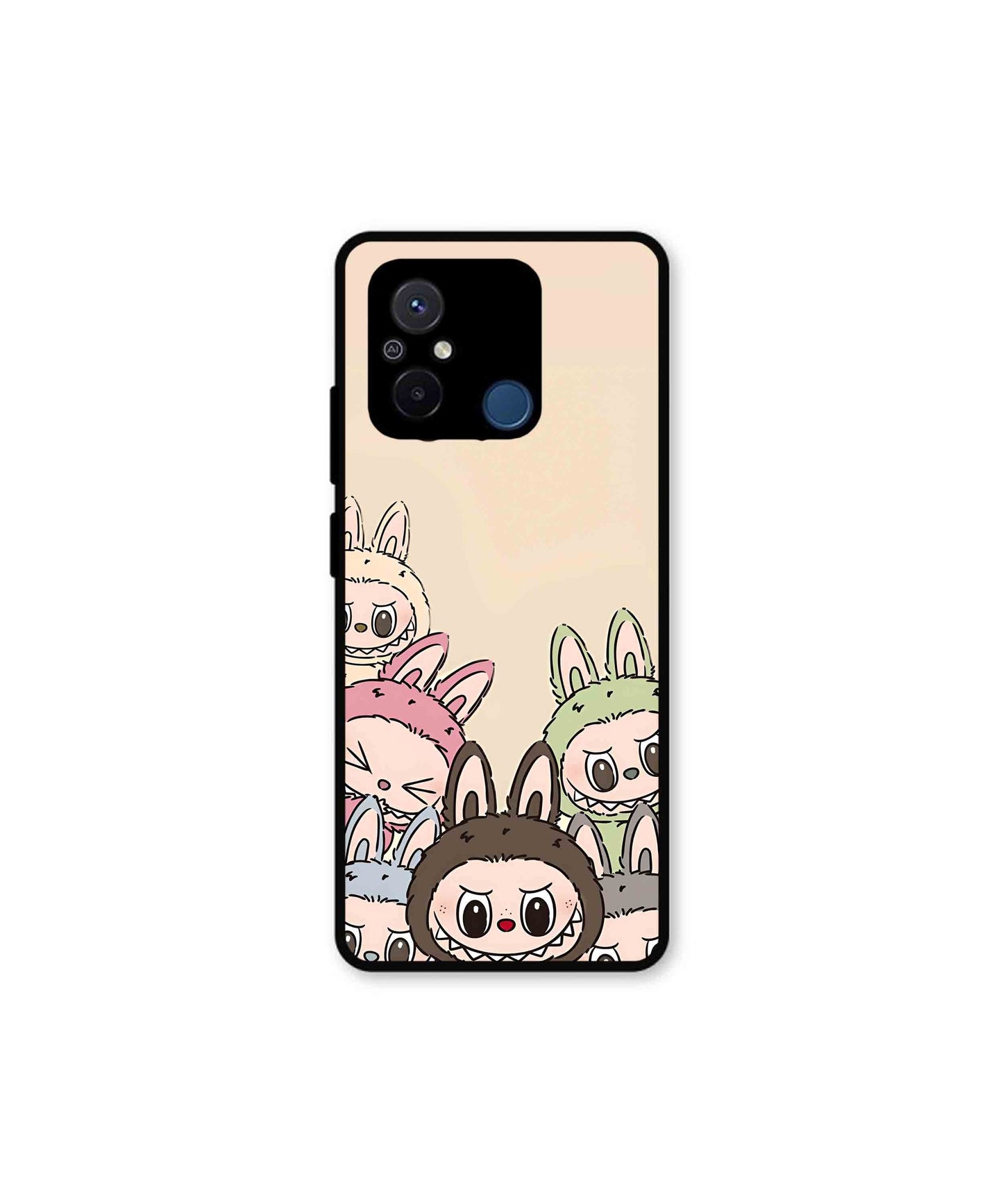 Zimomo Labubu Metal Back Cover Phone Case for Poco C55