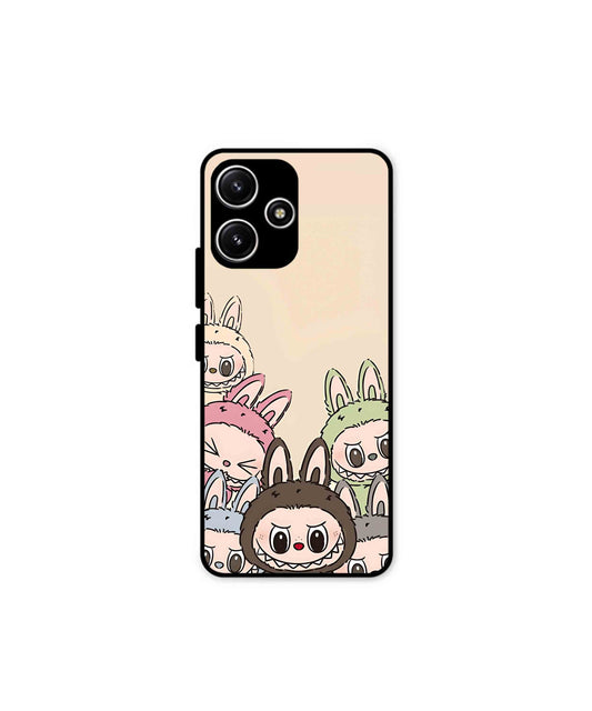 Zimomo Labubu Metal Back Cover Phone Case for Poco M6 Pro