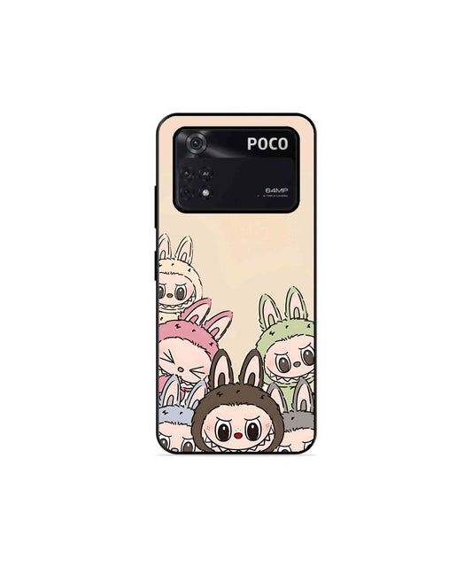Zimomo Labubu Metal Back Cover Phone Case for Poco X4 Pro