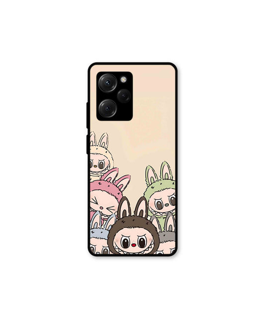 Zimomo Labubu Metal Back Cover Phone Case for Poco X5 Pro