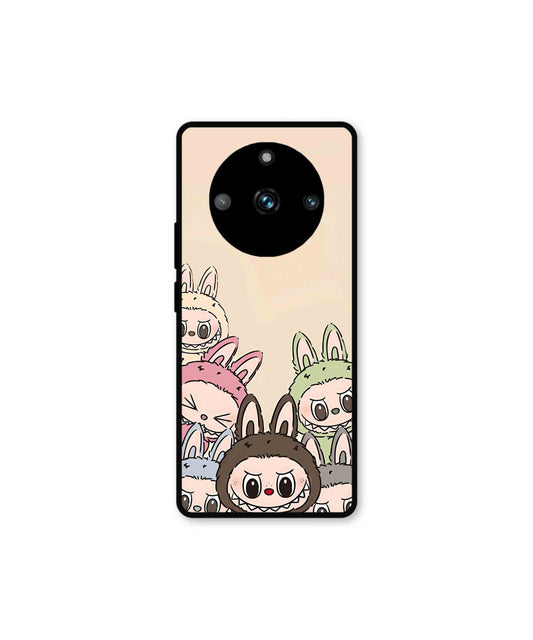 Zimomo Labubu Metal Back Cover Phone Case for Realme 11 Pro Plus