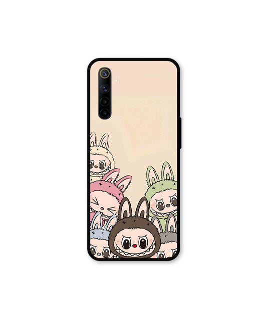 Zimomo Labubu Metal Back Cover Phone Case for Realme 6i
