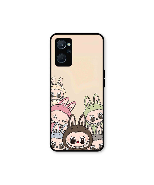 Zimomo Labubu Metal Back Cover Phone Case for Realme 9i