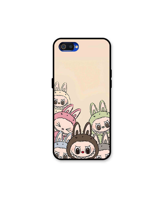 Zimomo Labubu Metal Back Cover Phone Case for Realme C2