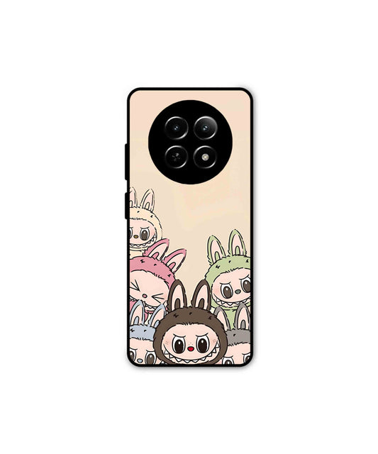 Zimomo Labubu Metal Back Cover Phone Case for Realme C65