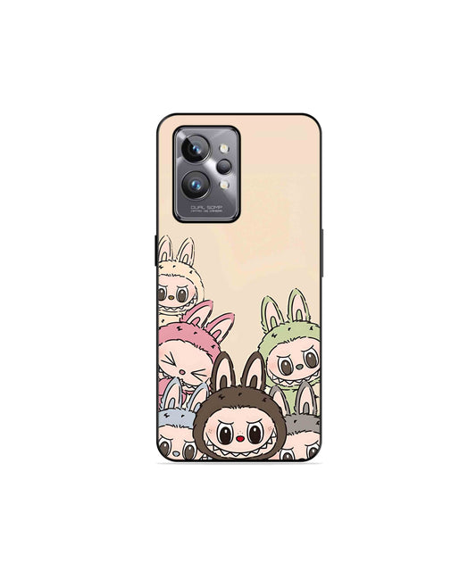 Zimomo Labubu Metal Back Cover Phone Case for Realme GT 2 Pro