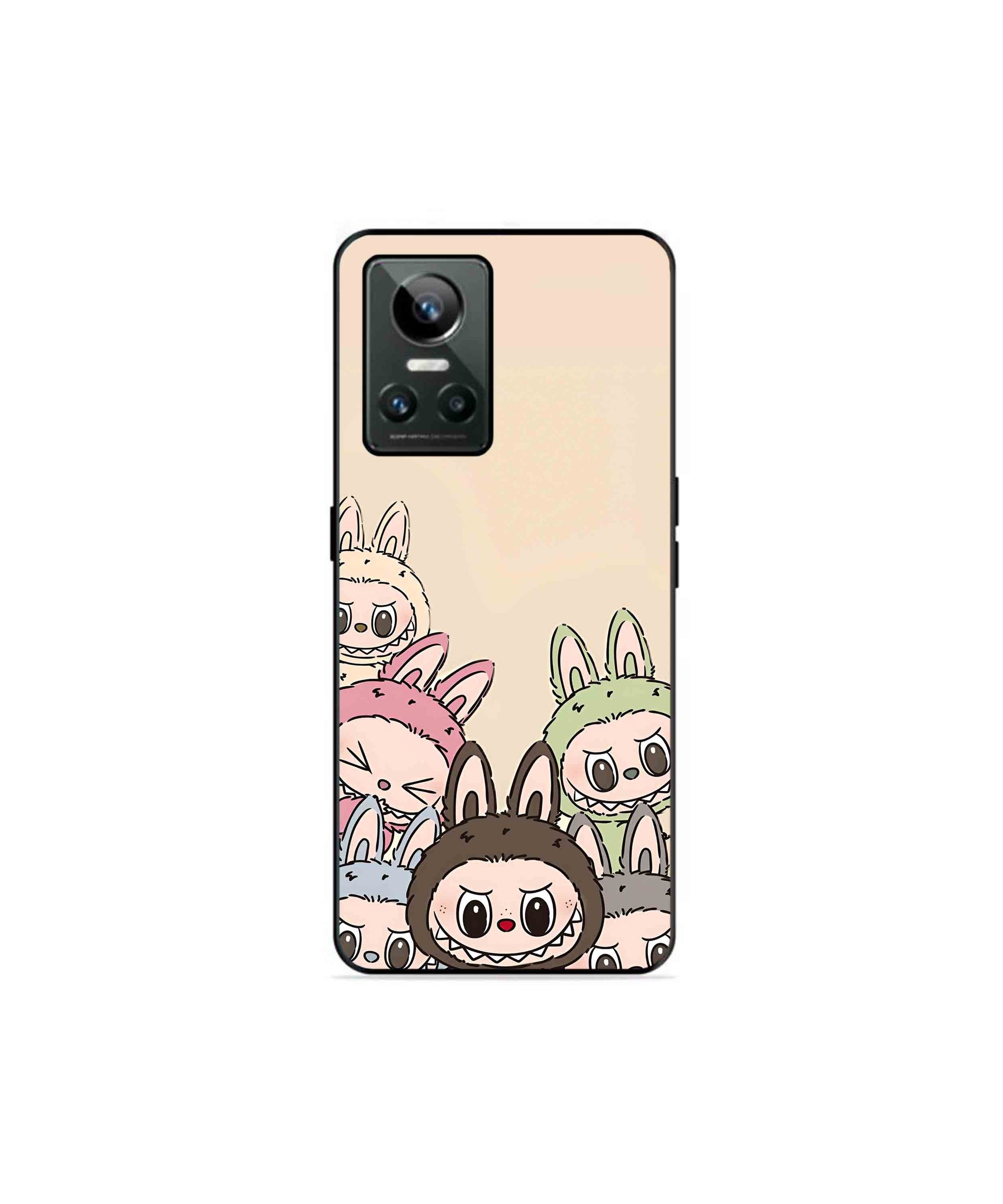 Zimomo Labubu Metal Back Cover Phone Case for Realme GT Neo 3